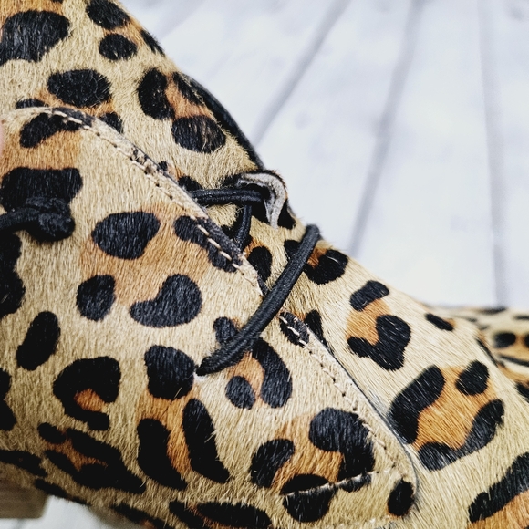 DJANGO & JULIETTE | Karaf ocelot pony hair leather slipon laceup ankle boots - Picture 7 of 12